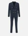 Eleventy Wool Silk Linen Tailored Suit In Blue