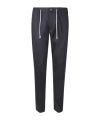 Eleventy Elastic Waist Casual Pants In Blue