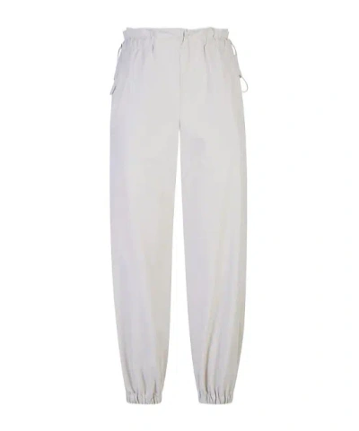 Eleventy Elastic Waist Casual Pants In White