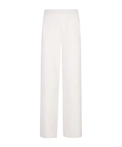 Eleventy Elastic Waist Casual Pants In White