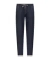 Eleventy Elastic Waist Jogging Pants In Blue
