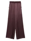 Eleventy Elastic-waist Silk Trousers In Purple