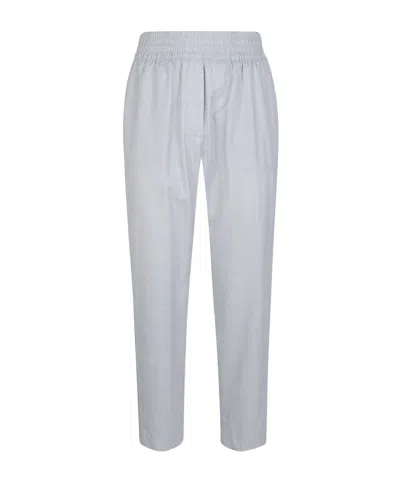 Eleventy Elastic Waistband Casual Pants In Gray