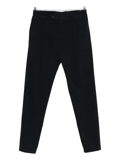 Eleventy Elastic-waistband Pocket Trousers In Blue