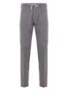 Eleventy Elastic-waistband Trousers In Gray