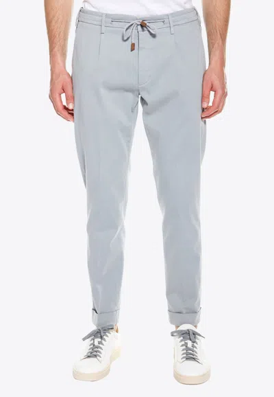 Eleventy Elasticated Track Pants In Blue