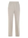 Eleventy Beige Linen Pants In Neutrals