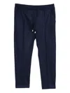 Eleventy Elasticated-waistband Trousers In Blue