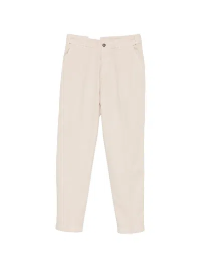 Eleventy Elasticated-waist Chino Trousers In Orange