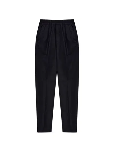 Eleventy Elasticated-waistband Pleated Trousers In Blue