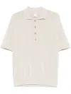 Eleventy Embroidered-edge Polo Shirt In Neutrals