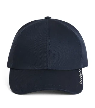 Eleventy Embroidered Logo Baseball Cap In Blue