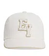 Eleventy Embroidered Logo Baseball Cap In White
