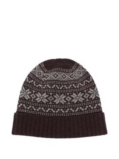 Eleventy Fair-isle Knitted Cashmere Beanie Hat In Multi