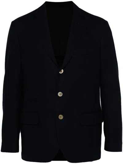 Eleventy Felted Blazer In Blue