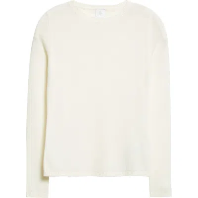 Eleventy Fine Gauge Cashmere Sweater In White