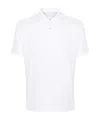 Eleventy Short-sleeved Cotton Polo Shirt In White