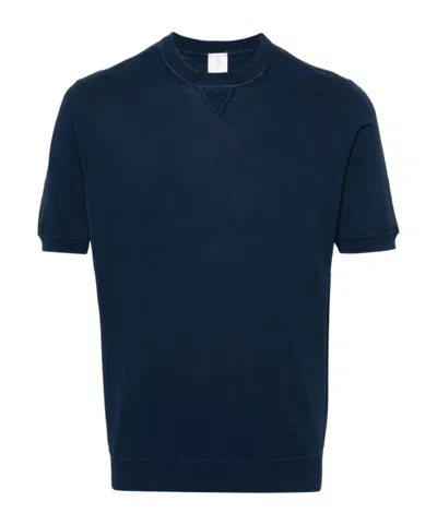 Eleventy Fine-knit Cotton T-shirt In Black