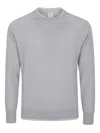 Eleventy Fine-knit Crew Neck Sweater In Gray