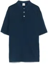 Eleventy Fine-knit Polo Shirt In Blue