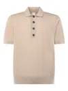 Eleventy Cotton And Cashmere Polo Shirt In Neutral