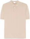 Eleventy Short-sleeved Polo With Classic Collar And Design In Neutrals