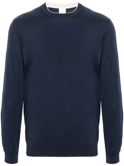 Eleventy Fine-knit Sweater In Blue