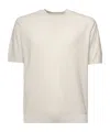 Eleventy Sand Cotton Crew Neck T-shirt In Gray