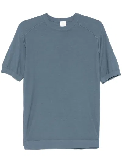 Eleventy Fine-knit T-shirt In Blue