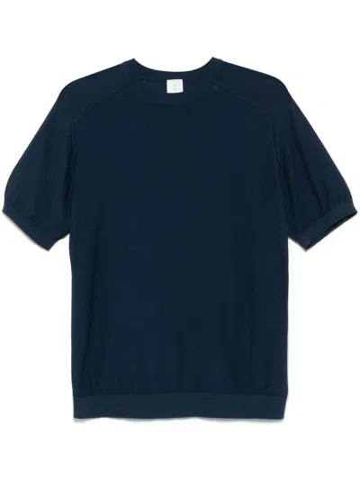 Eleventy Fine-knit T-shirt In Blue