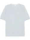 Eleventy Fine Knit T-shirt In Blue