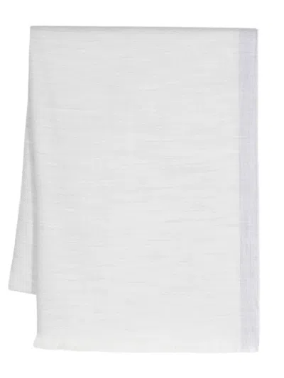 Eleventy Fine Knit Wool Scarf In Grey