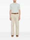 Eleventy Fine-ribbed Cotton Polo Shirt In Green