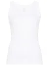 Eleventy Fine-ribbed Tank Top In Weiss