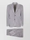 Eleventy Fitted Blazer With Back Vent And Drawstring Waist In Gray