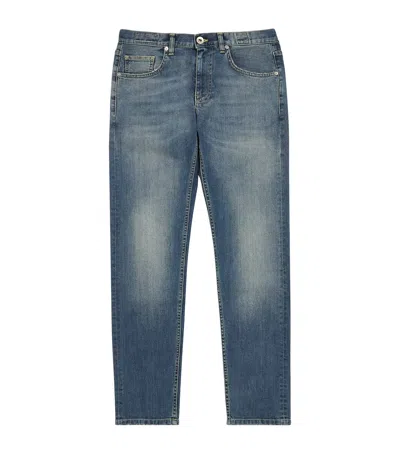 Eleventy Five-pocket Slim Jeans In Blue