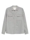 Eleventy Wool-blend Overshirt In Gray