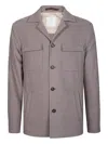 Eleventy Flap-pocket Wool Overshirt In Brown
