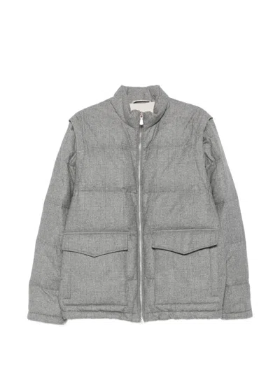 Eleventy Flap-pocket Padded Jacket In Multi
