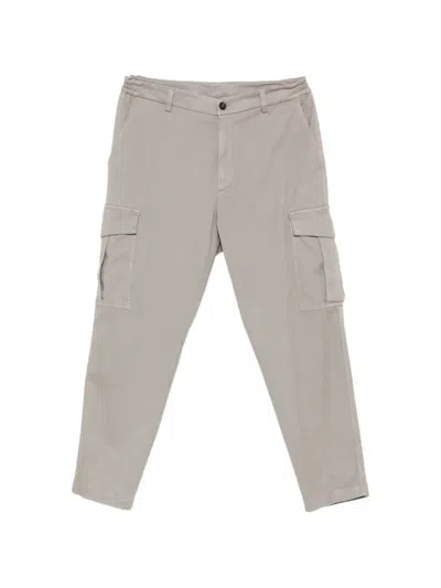 Eleventy Flap-pocket Trousers In Gray