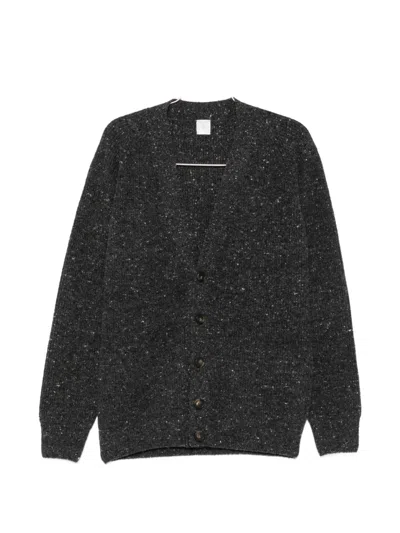 Eleventy Flecked V-neck Cardigan In Gray