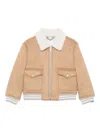 Eleventy Fleece-lined Bomber Jacket In Neutral