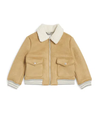 ELEVENTY FLEECE-TRIM BOMBER JACKET