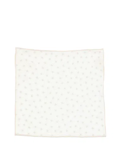 Eleventy Floral Handkerchief In Metallic