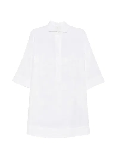 Eleventy Floral Mini Dress In White