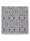 Eleventy Floral-pattern Scarf In Gray