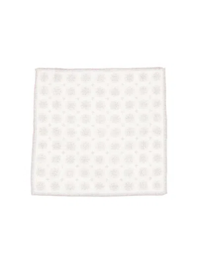 Eleventy Floral-print Handkerchief In White