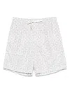 Eleventy Floral-print Swim Shorts In 中性色