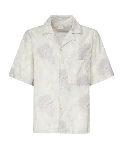 ELEVENTY ELEVENTY FLORAL SHORT SLEEVE SHIRT
