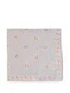 Eleventy Floral-pattern Pocket Square In Gray